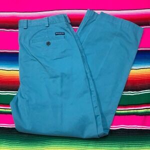 Brooks‎ Brothers Mens Pants Clark Chinos Men's 34x32 (Fit 32x30) Bold Light Blue